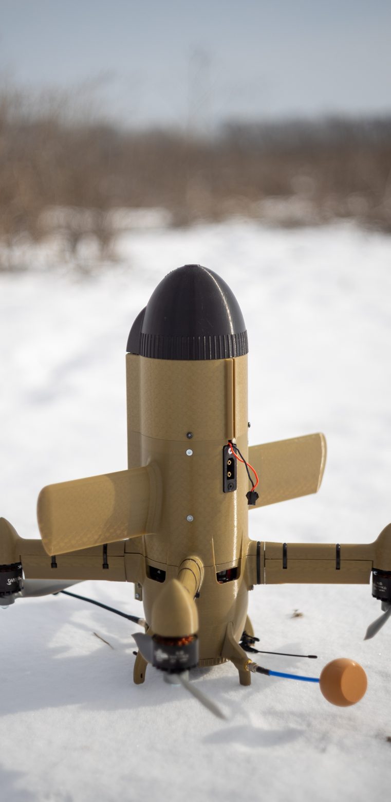 A 3D-printed interceptor drone